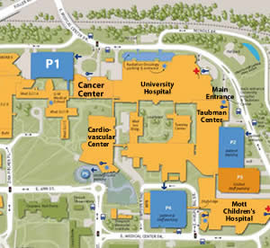 Rogel Cancer Center Parking Structure Map
