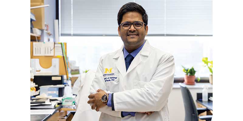 Abhijit Parolia, Ph.D. in his lab