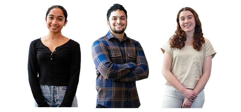 CaRSIP students, Navya Valvala, Abhishek Mahesh and Leah Arbitman